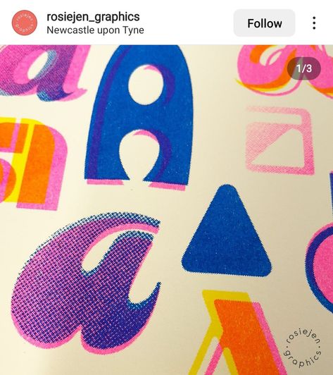 Riso Typography, Riso Graphic Design, Risograph Illustration, Risograph Design, Risograph Poster, Typo Design, A Level Art Sketchbook, Riso Print, Risograph Print