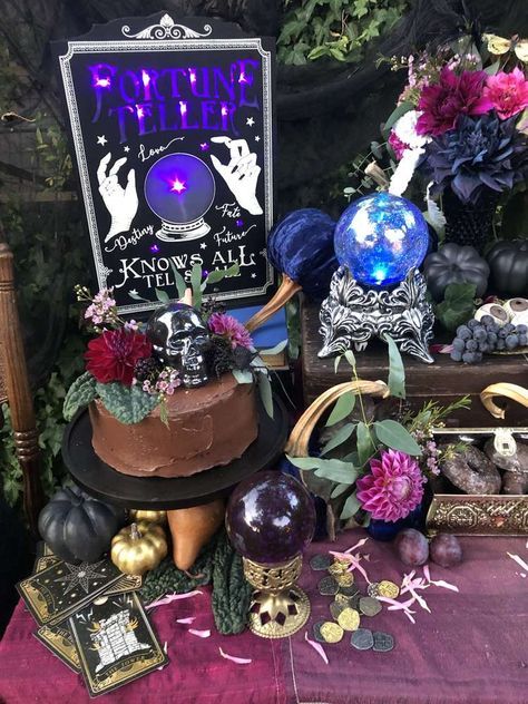 Witchcraft Party, Psychic Party, Witch Themed Party, Witch Party Decorations, Tarot Party, Halloween Fortune Teller, Witchy Party, Witch Birthday, Mystical Halloween