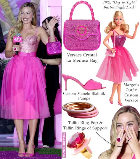 margot robbie, barbie Margot Robbie Barbie Outfits, Margot Robbie Style, Fishing Birthday Party, Versace Bag, Girl Movies, Movies Outfit, Barbie Party, Movie Fashion, Judith Leiber