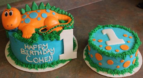 Dino Birthday and Smash Cake Dino First Birthday Smash Cake, One A Saurus Birthday Cake, Dino Smash Cake 1st Birthdays, Dinosaur Smash Cake 1st Birthdays, First Birthday Dinosaur Cake, Dino Smash Cake, Dinosaur First Birthday Cake, Dinosaur Smash Cake, Cake Dino