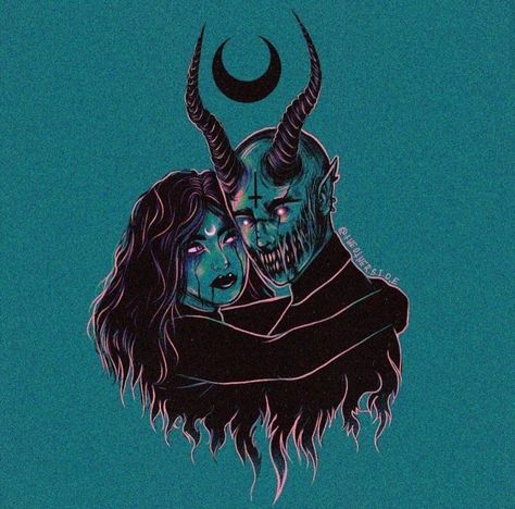 Demon Couple, Soulmates Art, Card Tattoo Designs, Art Flash, Rainbow Six Siege Art, Devil Girl, Girls Power, Aztec Warrior, Big Eyes Art