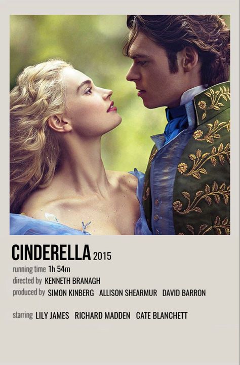 minimal polaroid movie poster for cinderella (2015) Cinderella Movie Poster, Cinderella Movie 2015, Polaroid Movie Poster, Movie Poster Room, Cinderella Movie, Cinderella 2015, Movie Card, Movie To Watch List, Film Posters Minimalist