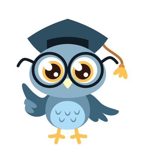 Cartoon owl. cute clever bird with glass... | Premium Vector #Freepik #vector #owl-cartoon #kids-animals #owl #cute-owl Wisdom Symbol, Animal Knowledge, Owl Cute, Owl Silhouette, Cartoon Owl, Owl Vector, Small Owl, Owl Cartoon, Cute Owl