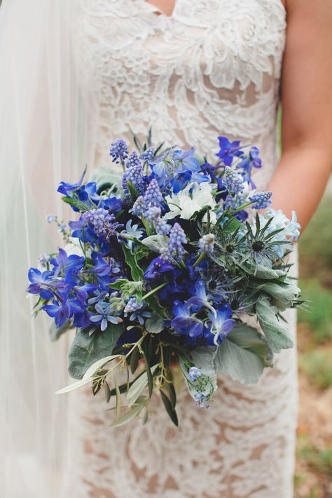 Blue Texas Wildflower Bridal Bouquet February Wedding Flowers, Wildflower Bridal Bouquets, Monochromatic Wedding, Wildflower Wedding Bouquet, Wedding Flower Guide, Bridal Bouquet Blue, Bouquet Photography, February Wedding, Blue Wedding Bouquet