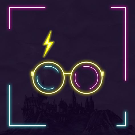 Harry Potter Neon Sign, Neon Art Painting, Harry Potter Words, Harry Potter Sign, Potter Head, Workout Room, Potter Art, Harry Potter Art, Neon Art