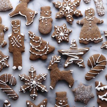 Gingerbread Cut-Out Cookies - Wife Mama Foodieclockcutleryflagfolderinstagrampinterestfacebookprintsquaresheartheart solidFacebookInstagramPinterestTwitterYouTube Sugar Free Gingerbread Cookies, Sugar Free Gingerbread, Homemade Cookies Recipes, Chewy Gingerbread Cookies, Christmas Bakery, Snowflake Cookies, Kinds Of Cookies, Star Cookies, Christmas Cookies Decorated