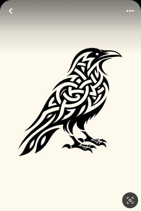 Celtic Raven Tattoo Design, Viking Pyrography, Celtic Raven Tattoo, Leg Band Tattoos, Thistle Tattoo, Stitch Fiddle, Viking Embroidery, Celtic Raven, Viking Raven