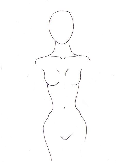 draw female body final January 17 2015 Torso Drawing Female, Female Body Drawing, Drawing Female Body, Silhouette Drawing, Draw Fashion, Female Torso, Drawing Template, Realistic Drawing, Drawing Fashion