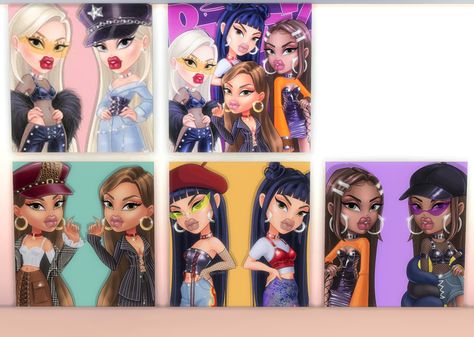 Sims 4 Bratz, 4 Bratz, Bratz Art, Sims 4 Piercings, Sims Baby, The Sims 4 Skin, Bratz Girls, Free Sims 4, The Sims 4 Packs