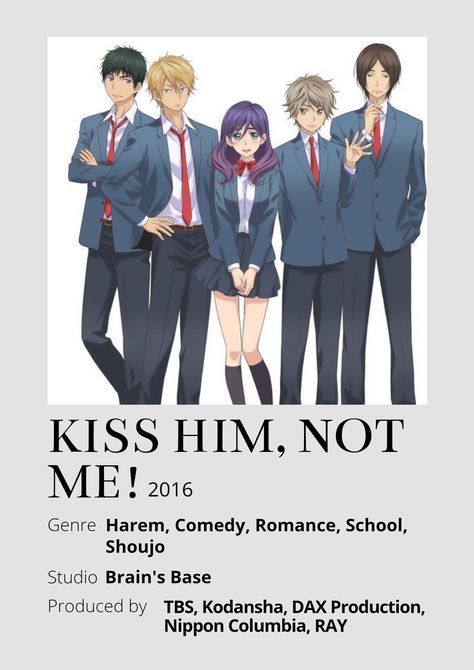 Kiss Him Not Me Minimalist Poster, Kiss Him Not Me Poster, Love Me Love Me Not Manga, Love Me Love Me Not, Kiss Him Not Me Slander, From Me To You Anime, Romance Anime To Watch List, Kiss Him Not Me Manga, Top 10 Romance Anime