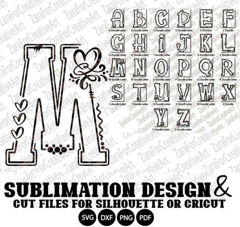 is a free vector file that includes a set of hand-drawn letters in a variety of#doodlefonts #alphabetart #handdrawnletters #creativecalligraphy #typographytrends Hand Lettering Alphabet Fonts, Valentine Sublimation, Hearts Svg, Letters Png, Doodle Alphabet, Doodle Letters, Doodle Fonts, Hand Lettering Art, Hand Lettering Alphabet