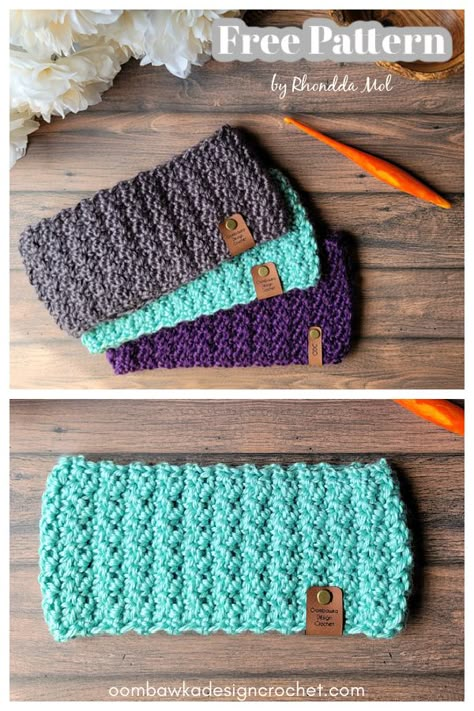 Morgan Ear Warmer Headband Free Crochet Pattern Crochet Ear Warmer Free Pattern, Crochet Headband Free, Easy Crochet Headbands, Crochet Headband Pattern Free, 2023 Ideas, Quick Crochet Projects, Beauty House, Ribbed Crochet, Crochet Table Runner Pattern