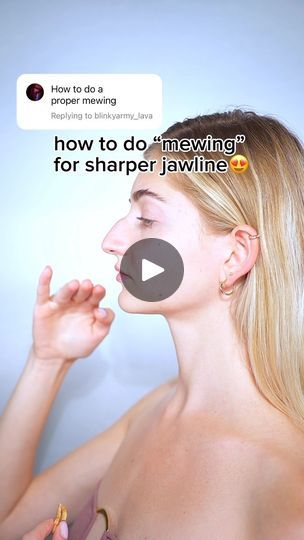 179K views · 715 reactions | How to do mewing properly   Mewing refers to a technique of proper tongue posture, wherein the tongue is pressed against the roof of the mouth and the lips are sealed. The idea behind mewing is to encourage proper facial and jaw development, as well as other potential health benefits.   ✅mewing may help in achieving a more defined jawline, a wider palate, and a straighter facial profile. This is thought to be achieved through proper tongue posture  Do this daily and see amazing results!   #mewing #antiaging #jawline #jawlinecontouring #beautyhack #facefitness #beautytip  Disclaimer: not a medical advice. For education purpose only. Consult with your physician if you have a medical condition. | Valeriia Veksler How To Mew, Mewing Tongue Posture, Mewing Result, Mewing Jawline, More Defined Jawline, Tongue Posture, Facial Profile, Defined Jawline, The Tongue