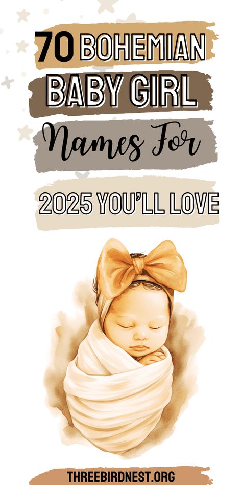 Bohemian girl names for 2025-Discover the enchanting world of bohemian baby names for 2025! Explore a curated list of 70 unique and whimsical girl names, blending celestial allure, nature-inspired charm, and timeless elegance.
Boho baby girl names, bohemian girl names 2025, new girl names 2025. popular names for 2025.