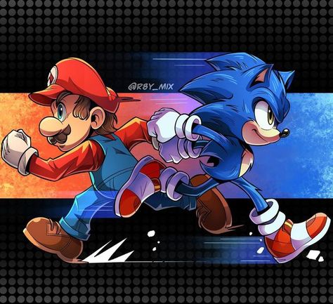 Mario Vs Sonic, Mario And Sonic, Mario Comics, Mario Fan Art, Nintendo Super Smash Bros, Classic Sonic, Naruto Vs Sasuke, Nathan Drake, Mario Nintendo