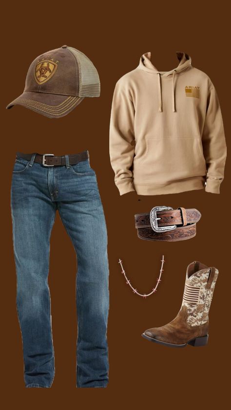 Casual Cowboy Outfit Men, Country Guy Outfits, Country Outfits Men, Cowboy Outfit Men, Country Boy Outfits, Casual Western Outfits, Cowboy Outfit For Men, Concert Outfit Men, Western Outfits Men