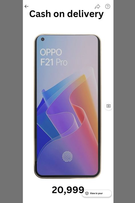 8Gb ram /128Gb rom Oppo F21 Pro, Ram, Mobile Phone