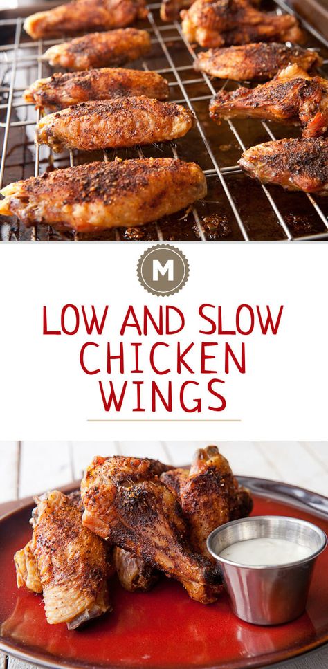 Slow and low cooked chicken wings Fall Off The Bone Chicken Wings, Aip Spices, Roasted Chicken Wings, Wings Chicken, Baked Wings, Best Wings, Cook Chicken, Slow Cook, Baked Chicken Wings