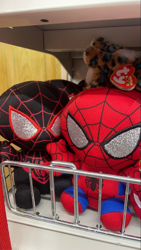 Miles Morales Clothes Aesthetic, Spider Man Teddy Bear, Miles Morales Plush, Spiderman Gift Ideas For Girlfriend, Spider Man Things To Buy, Miles Morales Stuff, Spiderman Squishmallow, Spider Man Plushies, Spiderman Stuff To Buy