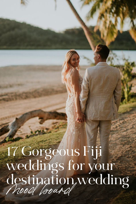 17 best gorgeous Fiji weddings for your destination wedding mood board Fiji Wedding Reception, Feet In The Sand, Fiji Wedding, Easy Weddings, Overwater Bungalows, Wedding Mood Board, Chapel Wedding, Wedding Mood, Wedding Plans