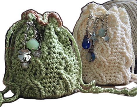 Draiguna: Reagent Pouches Got Dragon Eggs, Crochet Dice Bag, Crochet Dice, Wooden Handicrafts, Happy Saint Patrick's Day, Bag Pattern Free, Easy Stitch, Moss Stitch, Pouch Pattern