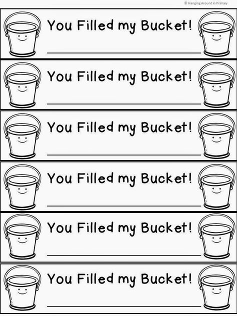 Are You A Bucket Filler? Bucket Filler Display, Bucket Filling Activities, Bucket Filling Classroom, Be A Bucket Filler, Primary Writing Paper, Bucket Filler Activities, Bucket Fillers, Fill Your Bucket, Friendship Lessons