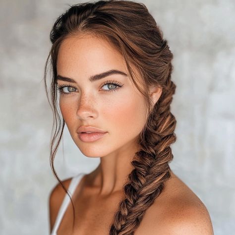 30 Stunning Fishtail Braid Hairstyles - Hair Guru Fishtail Braid Aesthetic, Braid Aesthetic, Side Fishtail Braid, Fishtail Braid Styles, Herbal Hair Rinse, Fishtail Braid Updo, Fishtail Updo, Messy Fishtail Braids, Fish Tail Side Braid