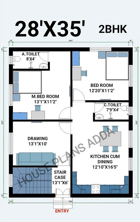 2bhk house plan |28×35 ghar ka naksha 28 X 32 House Plans, 28 X 28 Floor Plans, 30×35 House Plan East Facing, 28×30 House Plan, 28×40 House Plan, 30 X 35 House Plans, 35×40 House Plan, 30×35 House Plan, 2bhk Plan