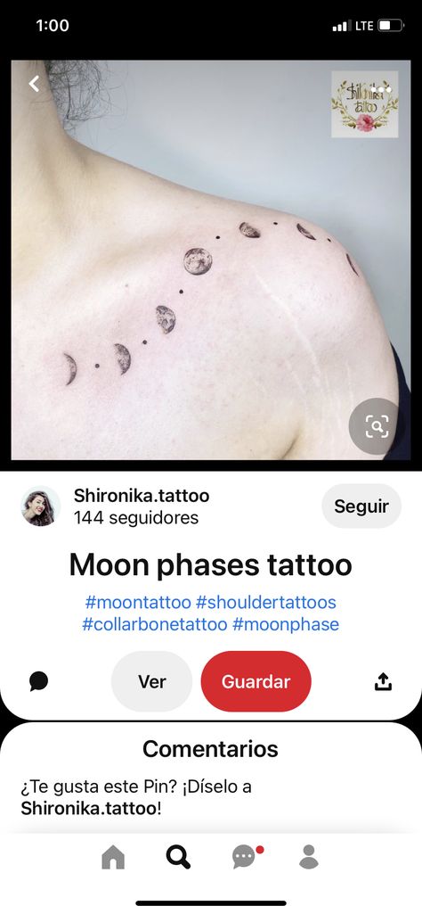 Moon Phases Shoulder Tattoo, Phases Of The Moon Tattoo Collar Bone, Moon Phase Tattoo Collar Bone, Moon Phases With Stars Tattoo, Circular Moon Phases Tattoo, Moon Phases Collar Bone Tattoo, Moon Phase Shoulder Tattoo, Moon Phases Tattoo Collar Bone, Shoulder Adornment Tattoo