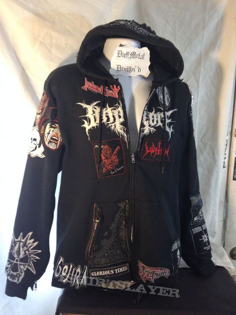 Duffy's Personal Battle Hoodie Punk Patch Hoodie, Alt Hoodie Diy, Punk Hoodie Diy, Crust Hoodie, Patch Hoodie Diy, Alt Clothes Diy, Diy Emo Clothes, Alt Hoodie, Hoodie With Patches