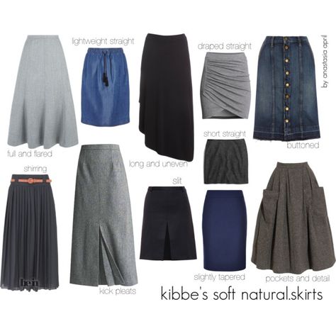 kibbe's soft natural - skirts Skirts For Soft Natural, Flamboyant Natural Skirt Outfit, Soft Natural Soft Summer Outfits, Soft Natural Skirts Kibbe, Soft Natural Bright Winter, Shoes For Soft Natural Kibbe, Soft Natural Wardrobe, Dresses For Soft Natural, Soft Natural Clothes