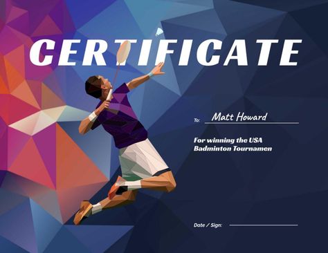 Badminton Certificate, Small Business Expenses, Create Certificate, Badminton Tournament, Purchase Order Template, Letter To Parents, Certificate Design, Invoice Template, Aesthetic Words