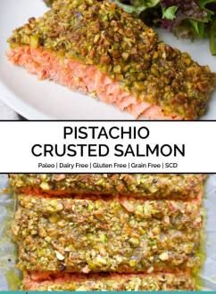 Salmon Recipes Gluten Free Dairy Free, Pistachio Salmon, Crusted Salmon Recipes, Pistachio Crusted Salmon, Paleo Dinners, Scd Diet, Fish Dinner Recipes, Crusted Salmon, Easy Salmon