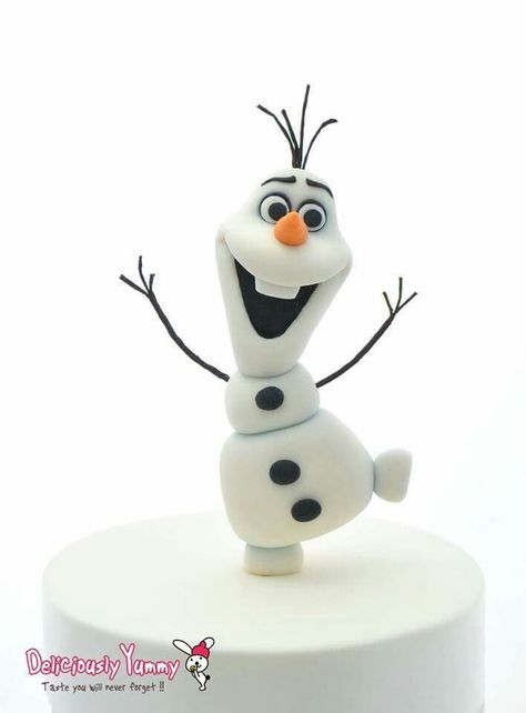 Olaf Cake Disney Frozen Cake, Olaf Cake, Frozen Cupcakes, Figure Cake, Ideas Cupcakes, Elsa Cakes, Frozen Birthday Cake, Disney Frozen Olaf, Fondant Animals