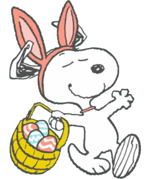 Peanuts Easter Wallpaper, Snoopy Easter Images, Easter Pfp, Snoopy Happy Easter, Holiday Snoopy, Spring Snoopy, Snoopy Crafts, Snoopy Springtime Wallpaper, Charlie Brown Easter