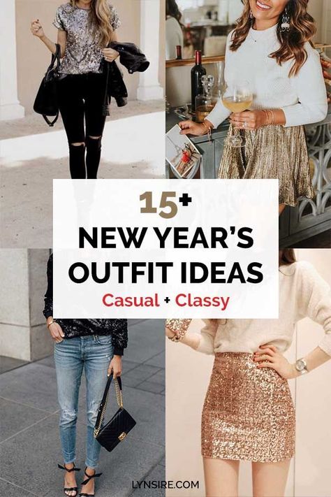 New Years Day Outfit Ideas, Sequin Casual Outfit, Outfit Ideas For New Years Party, Cute Casual Nye Outfit, Nye Eve Outfit, New Year's Outfits For Women, New Year Party Dress Ideas, New Year Home Party Outfit, New Year 2023 Outfit Ideas