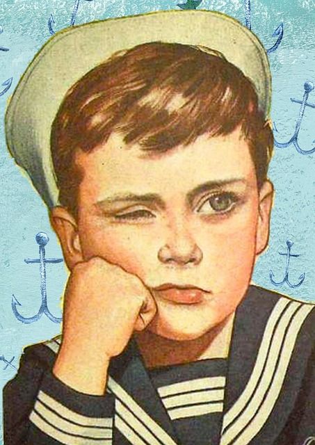 Chic Illustration, Watercolor Postcard, Vintage Sailor, Boy Illustration, Retro Images, Vintage Boys, Norman Rockwell, Poster Retro, 인물 사진