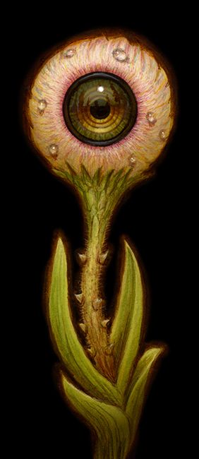 Naoto Hattori, Eyeball Art, Horror Drawing, Water Color Pencil, Weird Plants, Water Drawing, Heart Drawing, Eye Painting, Plant Drawing