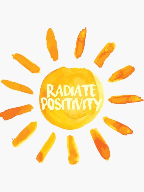 Positive Graphic Design, Sun Affirmation, Sunshine Illustration Art, Sun Artwork Illustrations, Sunshine Typography, Sunshine Sticker, Sunshine Pictures, Positive Vibes Stickers, Bumper Magnets