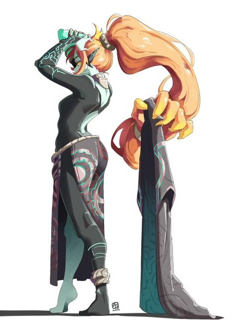 Legend Of Zelda Midna, Nintendo Fan Art, Zelda Twilight Princess, Nintendo Art, Zelda Art, Legend Of Zelda Breath, Twilight Princess, Female Character Design, Fantasy Character Design