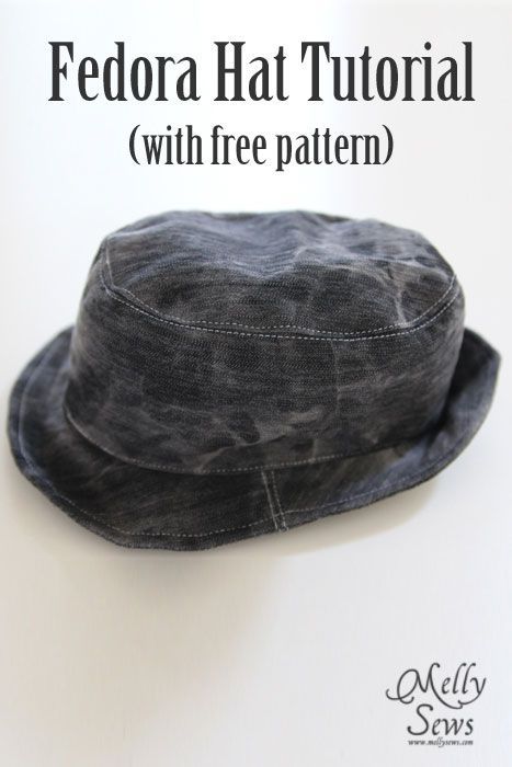 fedora-hat-pattern-byMellySews  Can't wait to make this for my little man! Fedora Hat Pattern, Sewing Men, Hat Sewing, Sewing Hats, Vintage Headpiece, Chemo Hats, Hat Patterns Free, Hat Patterns To Sew, Hat Tutorial