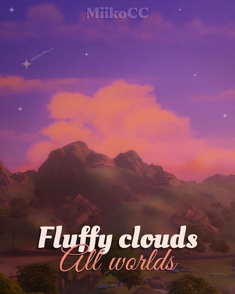 Fluffy clouds (default replacement) | Patreon Sims 4 Overrides, Sims 4 Cas Background, Sims 4 Cas Mods, Fairy Home, Graphic Design Assets, Free Sims, Play Sims, Fluffy Clouds, Best Sims