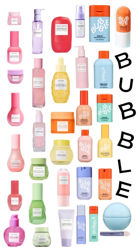 Bubble and Glow Recipe luv themmm sm @Bubble Facial Routine Skincare, Sephora Skin Care, Glow Recipe, Shower Skin Care, Perfect Skin Care Routine, Glowing Skincare, Pretty Skin Care, Skin Care Items, Mascara Facial