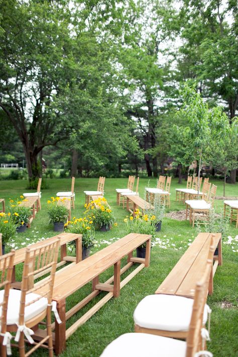 Bench Seating At Wedding, Benches At Wedding Ceremony, Bench Wedding Seating Outdoor Ceremony, Unique Seating For Wedding Ceremony, Benches And Chairs Wedding Ceremony, Bench Seating For Wedding Ceremony, Bench Seating For Wedding, Ceremony Benches Wedding, Diy Bench Wedding Ceremony Seating