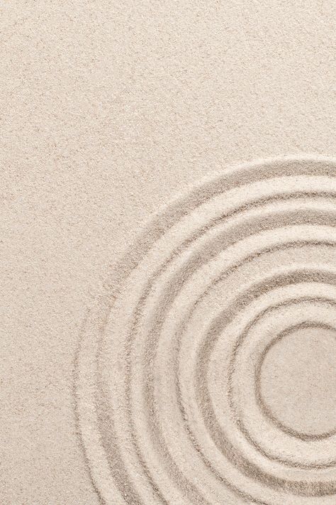 Circle zen sand background in mindfulness concept | free image by rawpixel.com / Chanikarn Thongsupa Yoga Aesthetic Inspiration, Zen Sand, Zen Aesthetic, Sand Background, Sand Texture, Sand Textures, Pottery Painting Designs, Beige Aesthetic, Organic Design