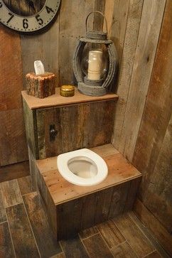 Outhouse Bathroom Design Ideas, Pictures, Remodel and Decor Rustic Bathrooms Ideas, Outhouse Bathroom, Future Bathroom, Bathroom Beautiful, Rustic Homes, Primitive Bathrooms, Indoor Kitchen, Rustic Bathroom Vanities, Cabin Bathrooms