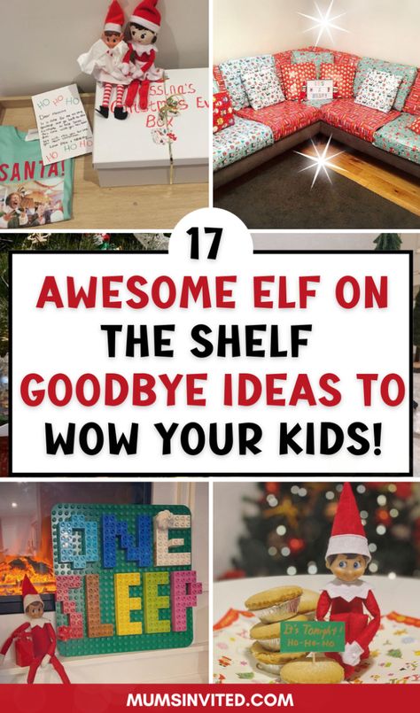 Need easy & funny Elf on the Shelf goodbye ideas for 2024? Make the last night memorable with a hilarious departure on Christmas Eve! Use letters, free printables, or DIY notes to say farewell. Set up a scene with donuts or kisses for when elf leaves, perfect for toddlers or classroom fun. Let your elf leave with a heartfelt "See you next year!" on Christmas eve morning as your elf says goodbye. goodbye elf on the shelf ideas. last day elf on the shelf ideas. christmas eve elf on the shelf ideas Goodbye Elf On The Shelf, Elf On The Shelf Goodbye, Goodbye Elf, Christmas Eve Box For Kids, Hermey The Elf, Christmas Eve Crate, Funny Elf On The Shelf, Its Christmas Eve, Elf Activities