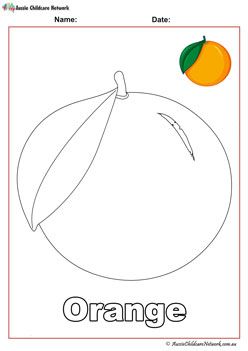 Fruit Colouring Pages - Aussie Childcare Network Aussie Childcare Network, Fruit Coloring Pages, Orange Dots, Colouring Pages, Dots, Orange, Fruit, Color