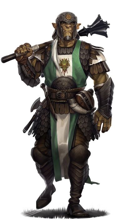 Half-Orc Cleric of Obad-Hai Half Orc, Illustration Fantasy, Pathfinder Character, Heroic Fantasy, Pathfinder Rpg, Fantasy Races, Dungeons And Dragons Characters, Fantasy Monster, Fantasy Armor