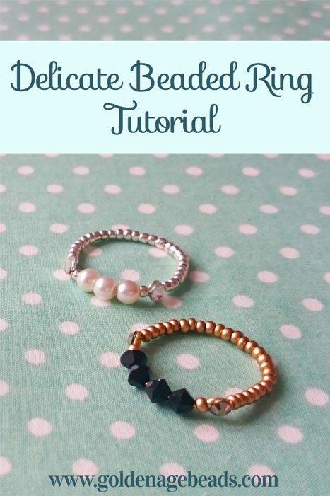 20 Handmade Ring Tutorials: DIY Jewelry | Easy DIY Craft Tutorial Idea | Unique | Wire | Beads | Metal | How to Make Bead Connectors Jewelry Making, How To Make A Beaded Ring, Handmade Rings Tutorial, Free Jewellery Making Tutorials, Diy Beaded Rings, Diy Jewelry Rings, Ring Tutorial, Diy Jewelry Inspiration, Beaded Ring